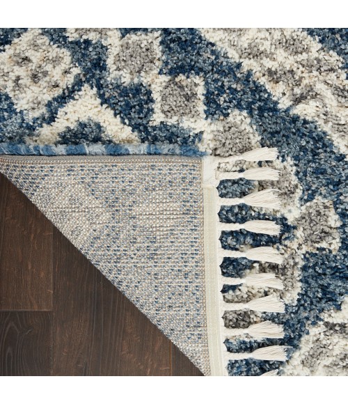 Nourison Scandinavian Shag Area Rug SCN02-Denim Blue