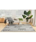 Nourison Garden Oasis Grey GOA01 5 ft. X 7 ft. Rectangle Rug