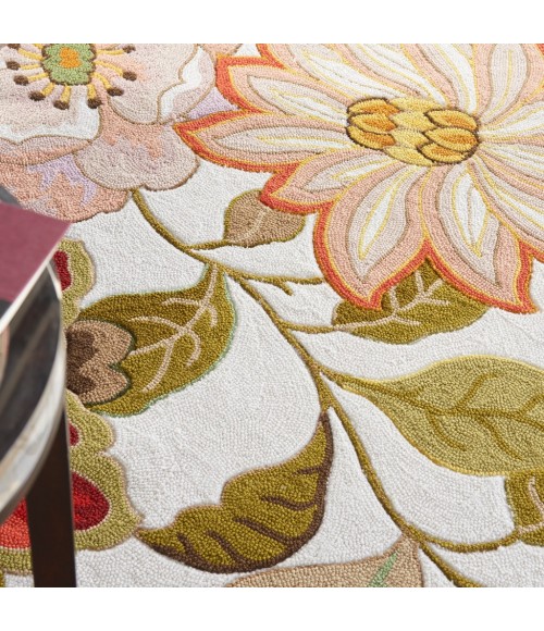 Nourison FANTASY Area Rug Nourison Fantasy Round Area Rug FA18-Ivory