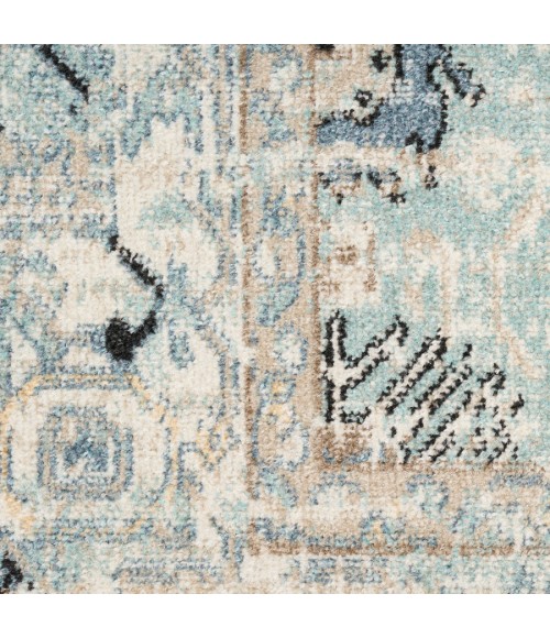 Nourison Home Washable Decor Blue Taupe WSD12 2 ft. X 6 ft. Rectangle Rug