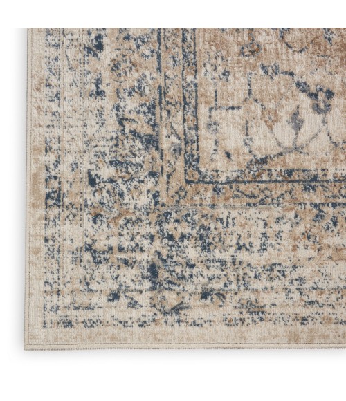 kathy ireland Home Malta Area Rug MAI11-Ivory/Blue