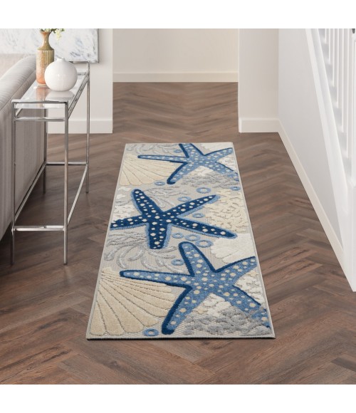 Nourison Aloha Area Rug ALH24-Blue/Grey
