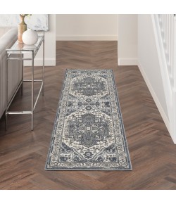 Nourison Concerto Navy Ivory CNC18 2 ft. 2 in. X 7 ft. 6 Rect. Rug
