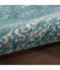 Nourison Maxell Area Rug MAE06 Ivory/Teal 5'3" x 7'3"