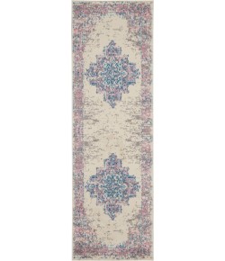 Nourison Home Grafix GRF14 Ivory Pink 2 ft. 3 in. X 7 ft. 6 in. Area Rug