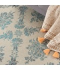 Nourison Tranquil Area Rug TRA09-Ivory/Turquoise