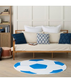 Nourison Home Imagination IMA01 Blue 5 ft. Round Area Rug