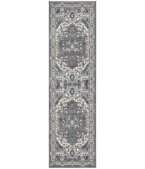Nourison Quarry Navy Ivory QUA18 10 ft. Rect. Rug