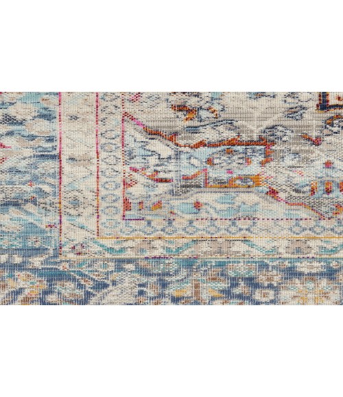 Nourison Vintage Kashan Ivory Blue VKA07 2 ft. X 4 ft. Rectangle Rug