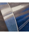 Nourison Twilight Round Area Rug TWI28 Ivory Grey Blue 8' Round
