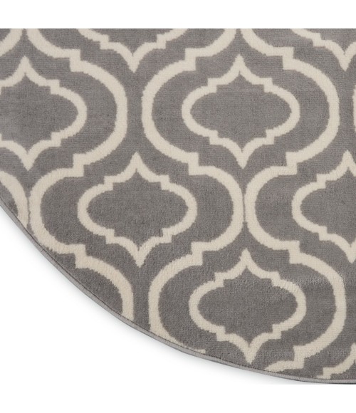 Nourison Jubilant Round Area Rug JUB19-Grey