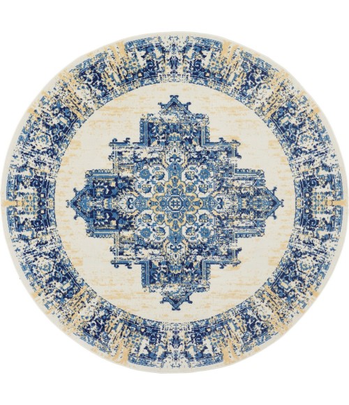 Nourison Grafix Round Area Rug GRF14-White