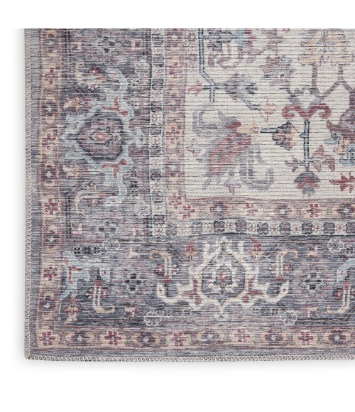 Nicole Curtis Machine Washable Series 1 Area Rug SR104 Grey