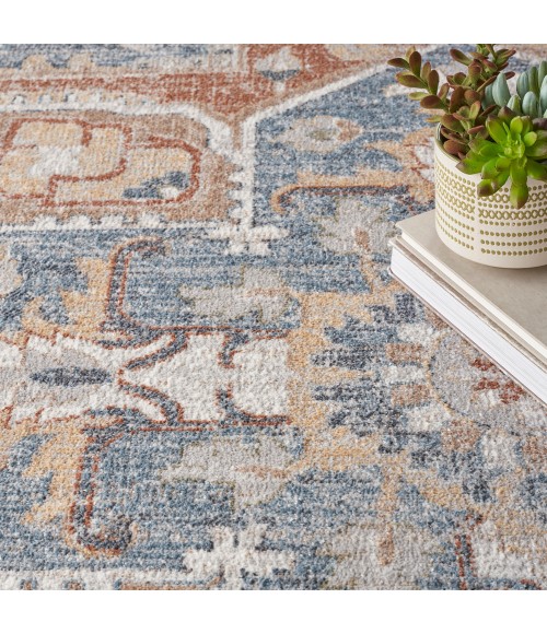 Nourison Astra Machine Washable Area Rug ASW12 Denim Multi