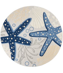 Nourison Aloha - Alh24 Blue Grey Area Rug 7 ft. 10 X Round