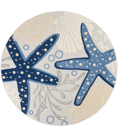 Nourison Aloha Area Rug ALH24-Blue/Grey