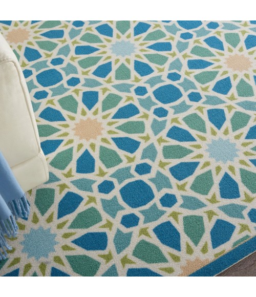Nourison SUN N' SHADE Area Rug Waverly Sun N' Shade Area Rug SND29-Porcelain