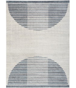 Nourison Astra Washables - Asw03 Ivory Blue Area Rug 6 ft. 7 in. X 9 ft. Rectangle