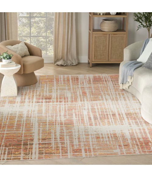 Nourison Home Washable Decor Beige Peach WSD07 7 ft. 10 in. X 10 ft. Rectangle Rug