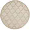 Nourison Home Easy Care Cream NES01 4 ft. Round Rug
