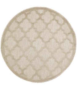 Nourison Home Easy Care Cream NES01 4 ft. Round Rug