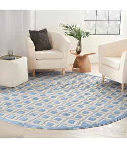 Nourison Home Aloha ALH26 Blue Grey 7 ft. 10 in. Round Area Rug