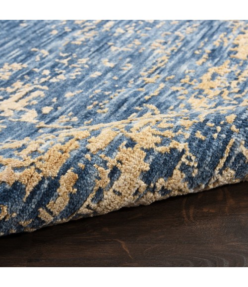 Nourison Luna Dark Blue Mocha LUN01 8 ft. X 10 ft. Rect. Rug