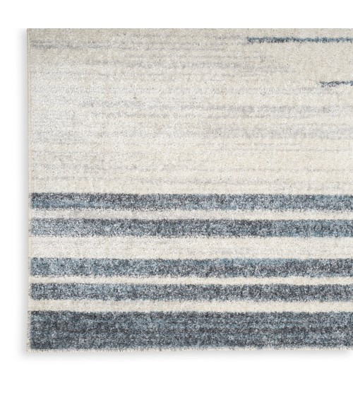 Nourison Astra Machine Washable Area Rug ASW04 Ivory Blue