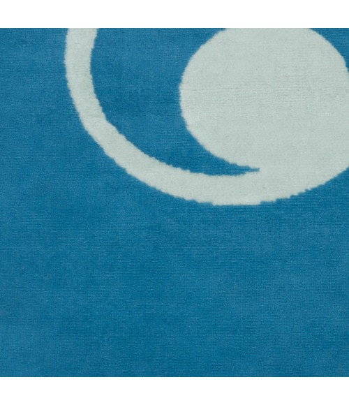 Nourison Grafix Round Area Rug GRF21-Blue Multi Colored