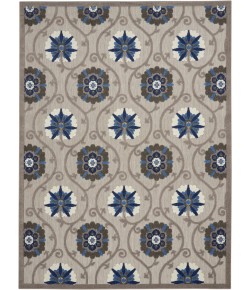 Nourison Aloha - Alh19 Grey Blue Area Rug 6 ft. X 9 ft. Rectangle