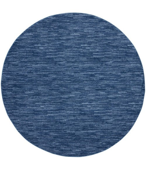 Nourison Essentials Navy Blue Area Rug NRE01-Navy Blue