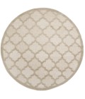 Nourison Home Easy Care Cream NES01 8 ft. Round Rug