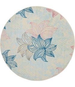 Nourison Home Jubilant JUB08 Ivory Multicolor 5 ft. 3 in. Round Area Rug