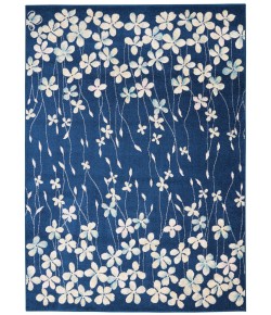 Nourison Tranquil(Traql) - Tra04 Navy Area Rug 5 ft. 3 X 7 ft. 3 Rectangle