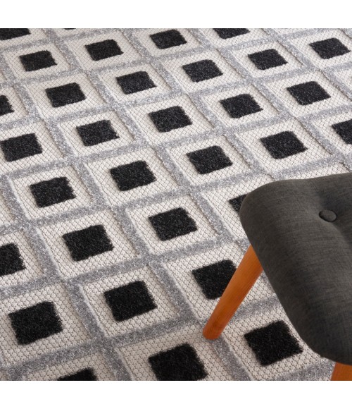 Nourison Aloha Indoor/Outdoor Area Rug ALH26-Black White