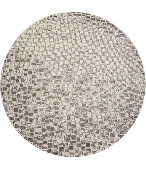 Twilight Area Rug Nourison Twilight Round Area Rug TWI08 Cream 8' Round