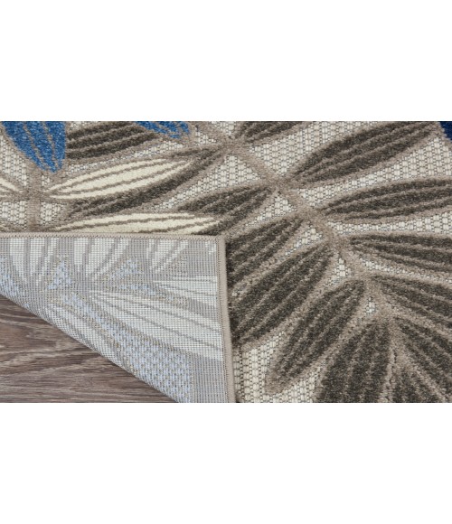 Nourison Aloha Grey Blue Rug ALH18 9 ft. X 12 ft. Rectangle - Rugs Town Nourison Aloha Grey Blue ALH18 9 ft. X 12 ft. Rectangle Rug