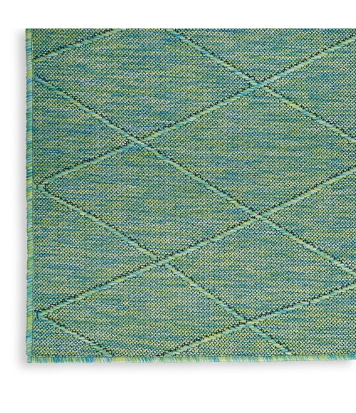 Nourison Washable Solutions Blue/Green WSL01 4 ft. X 6 ft. Rect. Rug