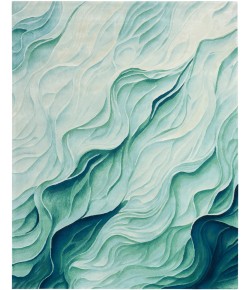 Nourison Home Prismatic PRS42 Silver Green 5 ft. 6 in. X 7 ft. 5 in. Area Rug