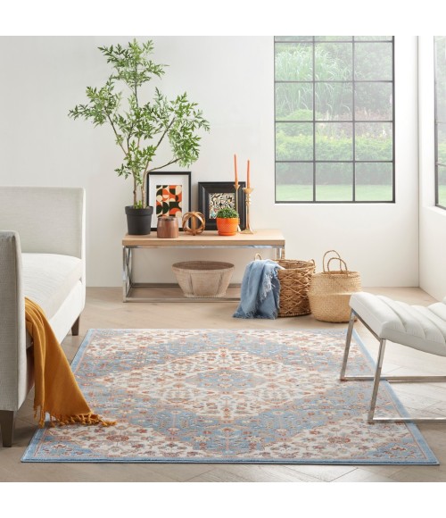 Nourison Elation Area Rug ETN08-Ivory Blue