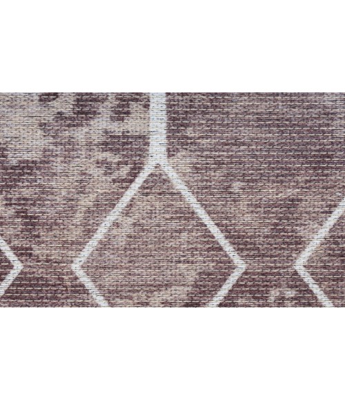 Nicole Curtis Machine Washable Series 1 Mocha SR107 2 ft. 2 in. X 8 ft. Rectangle Rug