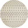 Nourison Home Grafix GRF37 Ivory/Grey 8 ft. Round Area Rug