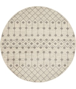 Nourison Home Grafix GRF37 Ivory/Grey 8 ft. Round Area Rug