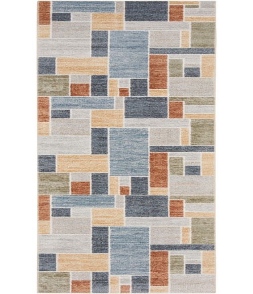 Nourison Astra Machine Washable Multicolor ASW09 2 ft. X 6 ft. Rectangle Rug