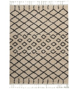 Nourison Moroccan Shag - Mrs01 Cream Area Rug 5 ft. 3 X 7 ft. 11 Rectangle