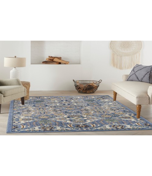 Nourison Allur Light Blue ALR03 4 ft. X 6 ft. Rectangle Rug