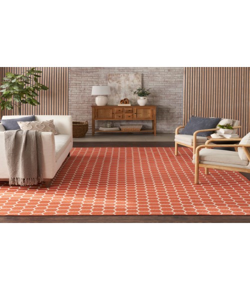 Nourison Reversible Indoor Outdoor Coral RVB01 8 ft. X 10 ft. Rectangle Rug