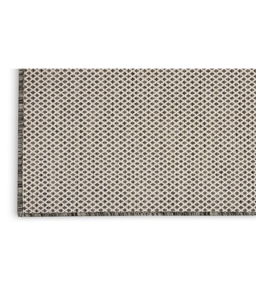 Nourison Courtyard Ivory/Charcoal COU01 2 ft. 2 in. X 10 ft. Rectangle Rug