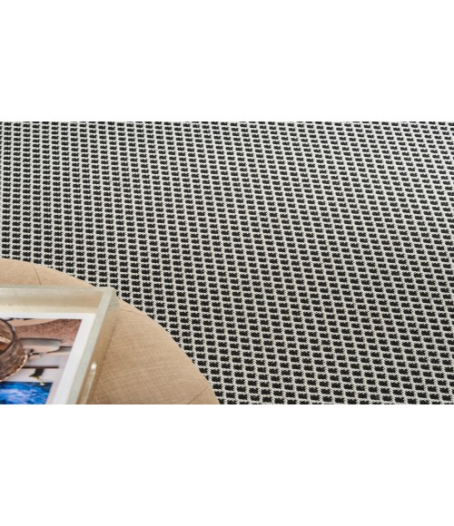 Nourison Courtyard Black White COU01 5 ft. X 7 ft. Rectangle Rug
