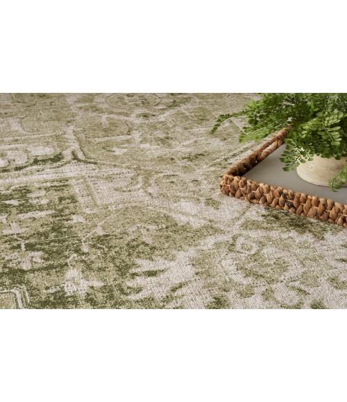 Nourison Astra Machine Washable Ivory Green ASW12 7 ft. 10 in. X 10 ft. Rectangle Rug